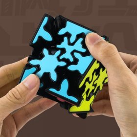 QiYi MoFangGe Crazy Gear 3x3 Magic Cube Tiled Stickerless QiYi MoFangGe Crazy Gear 3x3 Magic Cube Tiled Stickerless